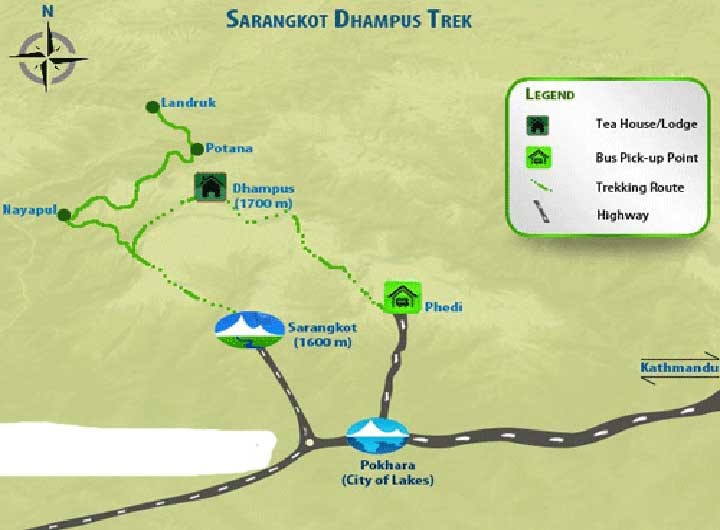 Annapurna Mini Trek Map